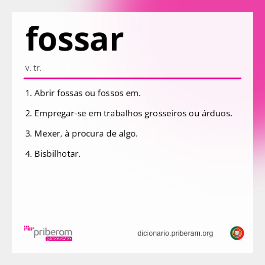 Significado de fossar
