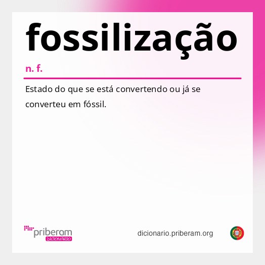 Significado de fossilização