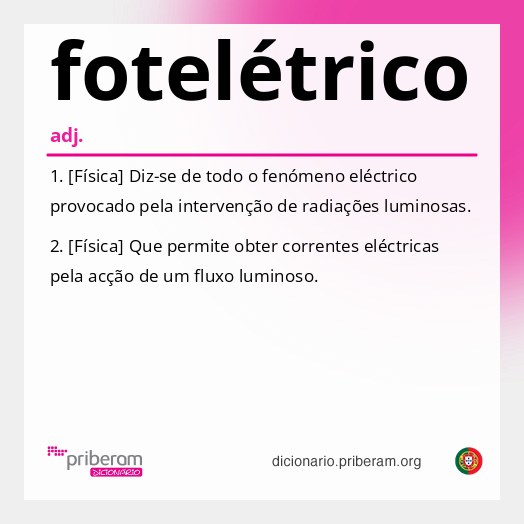 Significado de fotelétrico