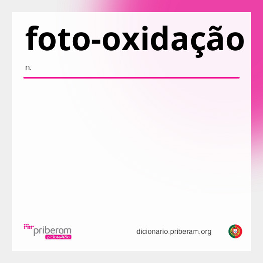 Significado de foto-oxidação