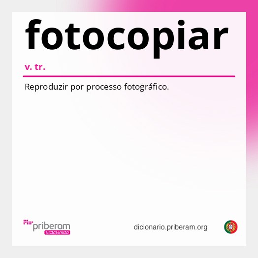 Significado de fotocopiar