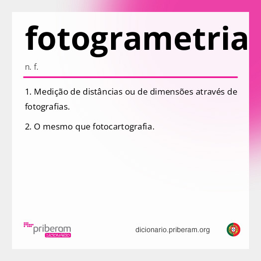 Significado de fotogrametria
