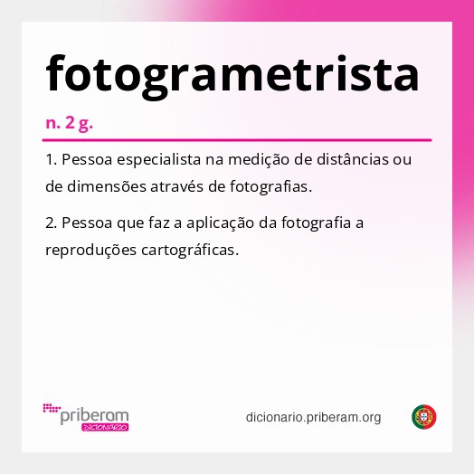 Significado de fotogrametrista