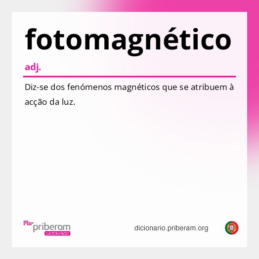 Significado de fotomagnético