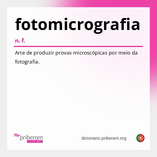 Significado de fotomicrografia