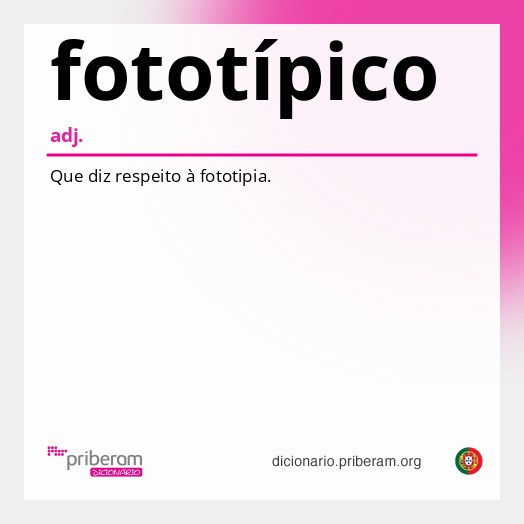 Significado de fototípico