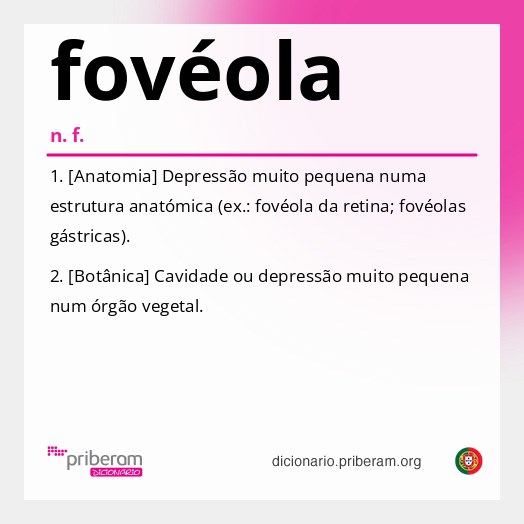 Significado de fovéola