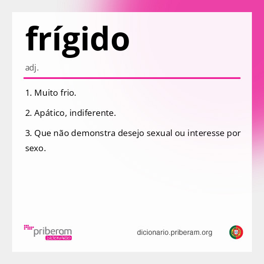 Significado de frígido