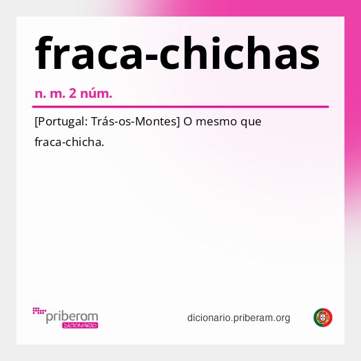 Significado de fraca-chichas