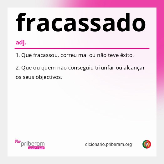 Significado de fracassado