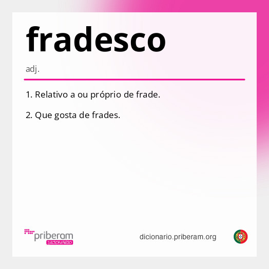 Significado de fradesco