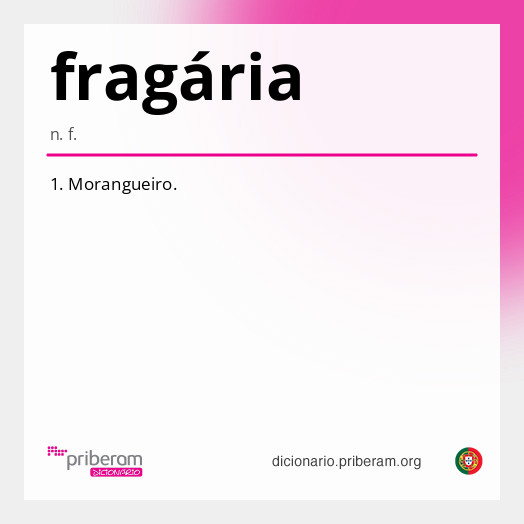 Significado de fragária