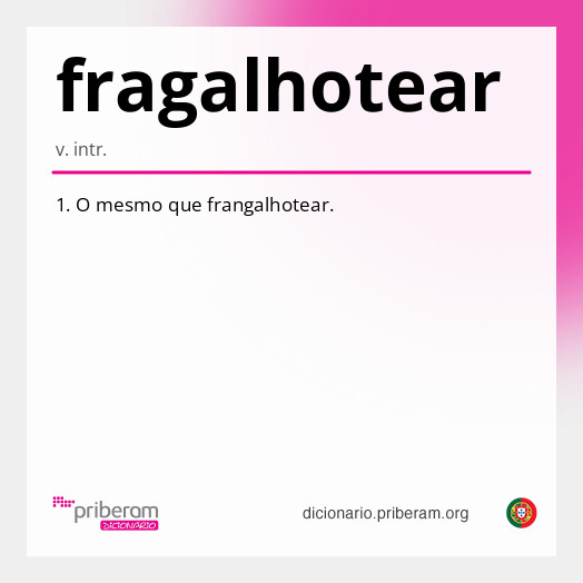 Significado de fragalhotear