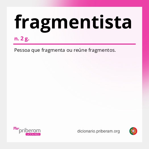 Significado de fragmentista