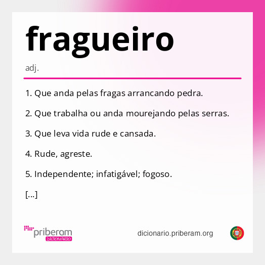 Significado de fragueiro