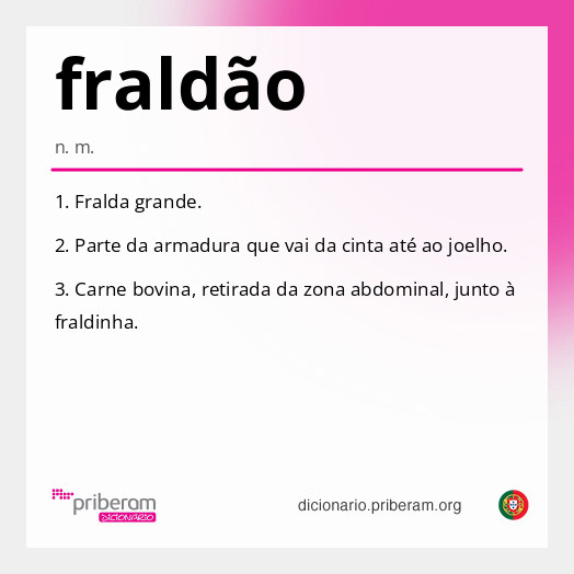 Significado de fraldão