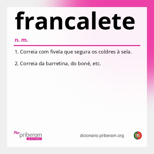 Significado de francalete