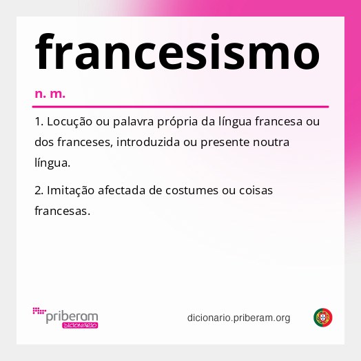 Significado de francesismo