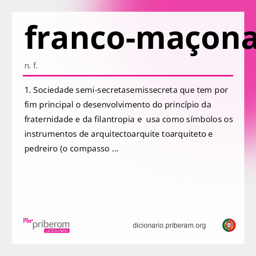 Significado de franco-maçonaria