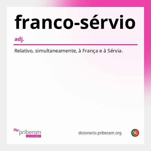 Significado de franco-sérvio