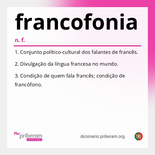 Significado de francofonia