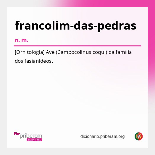 Significado de francolim-das-pedras
