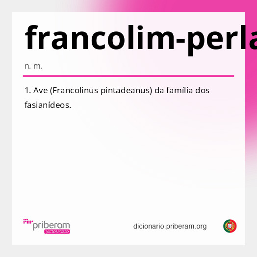 Significado de francolim-perlado