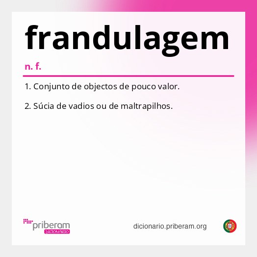 Significado de frandulagem