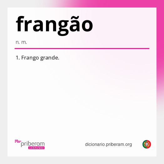 Significado de frangão