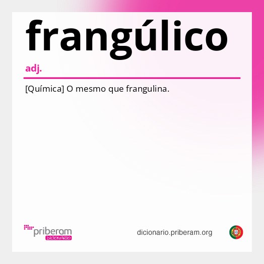 Significado de frangúlico