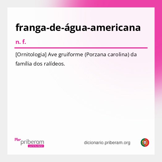 Significado de franga-de-água-americana