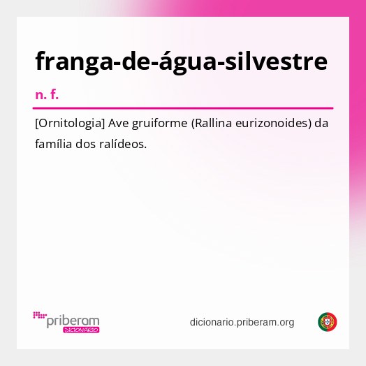 Significado de franga-de-água-silvestre