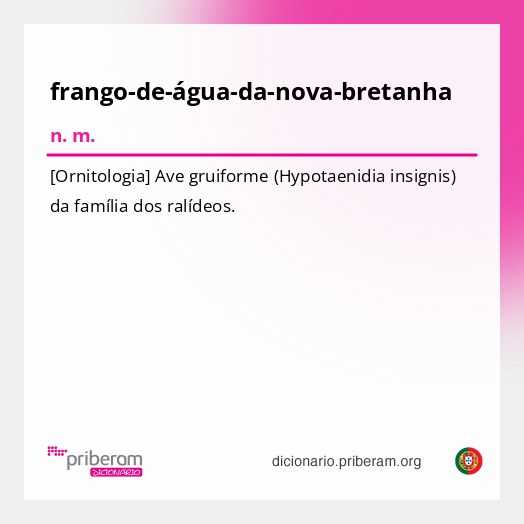 Significado de frango-de-água-da-nova-bretanha