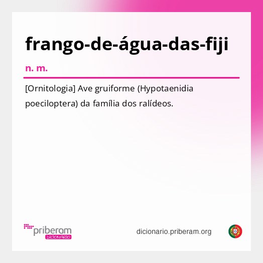 Significado de frango-de-água-das-fiji