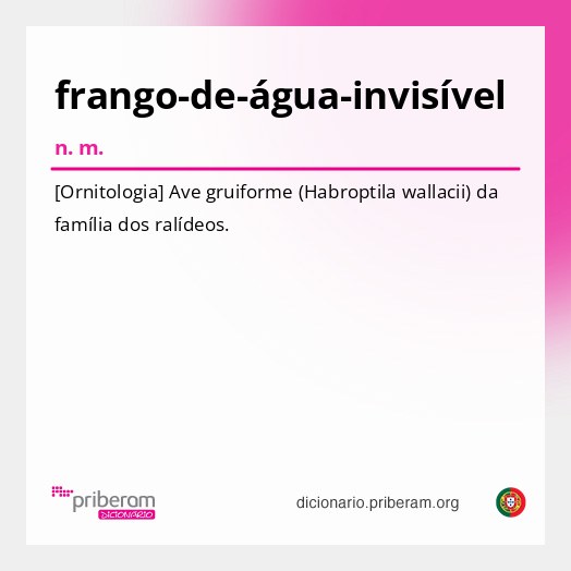 Significado de frango-de-água-invisível