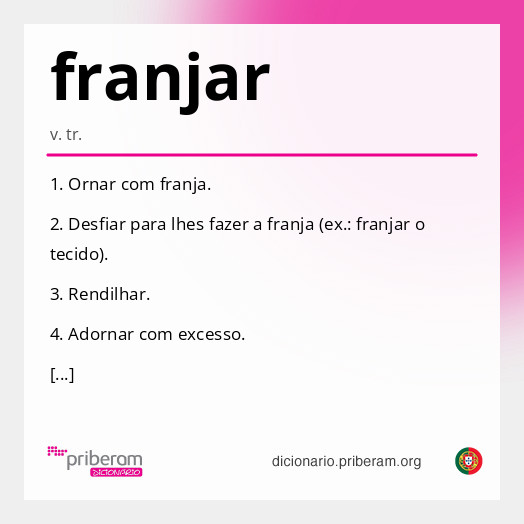 Significado de franjar