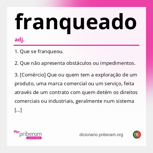 Significado de franqueado