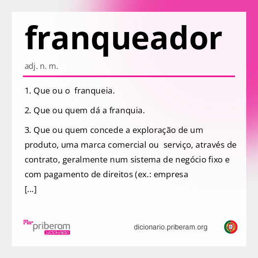 Significado de franqueador