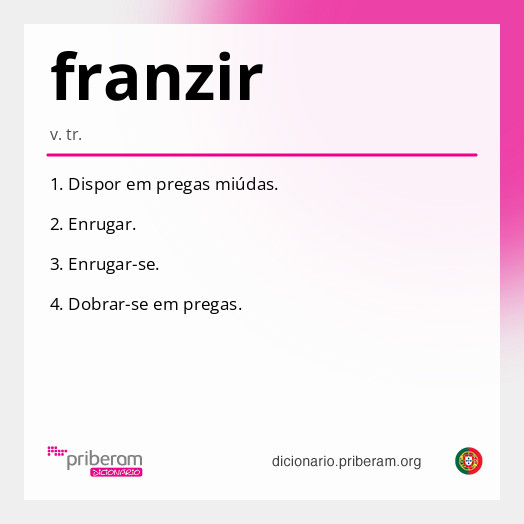 Significado de franzir