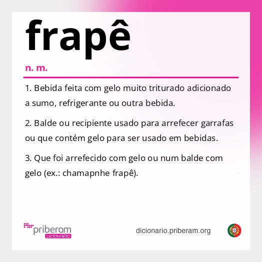 Significado de frapê