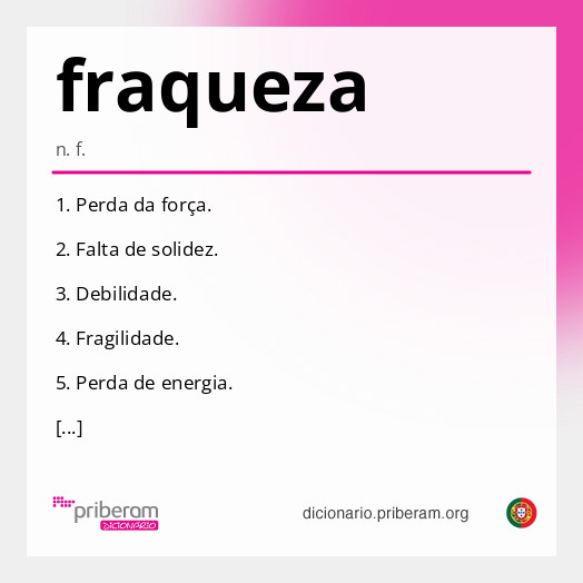 Significado de fraqueza