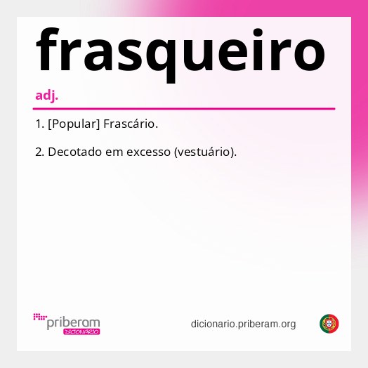 Significado de frasqueiro