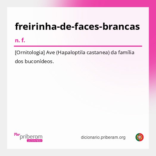 Significado de freirinha-de-faces-brancas