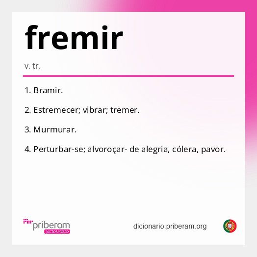 Significado de fremir