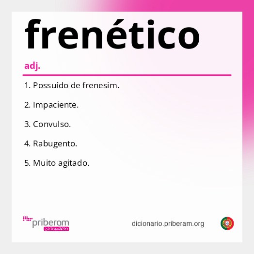Significado de frenético