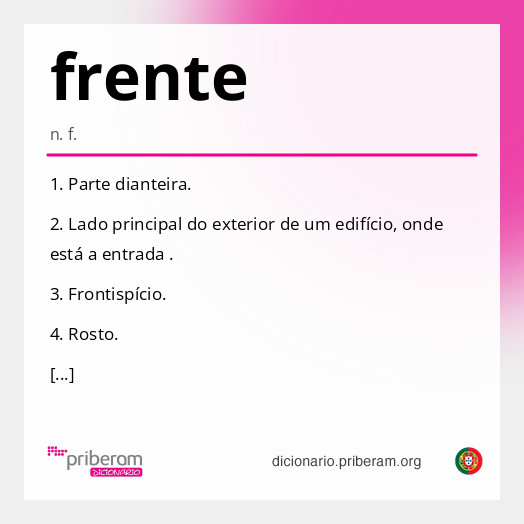 Significado de frente