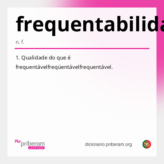 Significado de frequentabilidade