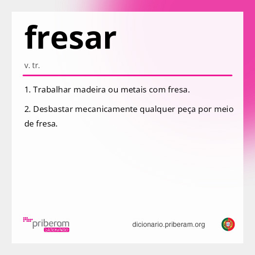Significado de fresar