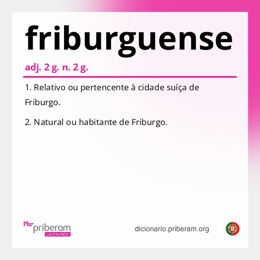 Significado de friburguense
