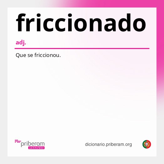 Significado de friccionado